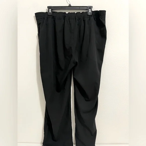 Women's Black Scrub Bottoms with Drawstring - Picture 2 of 5